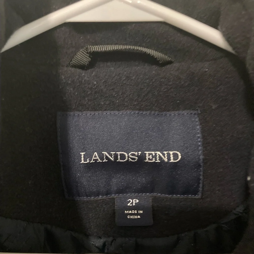 Lands' End Women's Black Peacoat - Picture 2 of 7